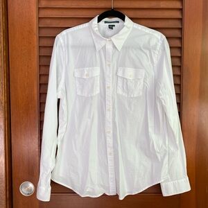 Lauren Ralph Lauren Classic Crisp White Cotton Button Down XL